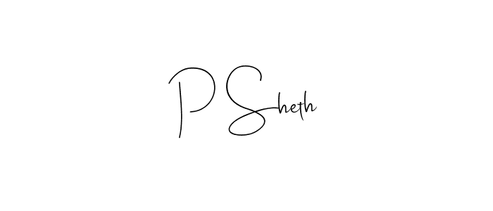 The best way (Andilay-7BmLP) to make a short signature is to pick only two or three words in your name. The name P Sheth include a total of six letters. For converting this name. P Sheth signature style 4 images and pictures png
