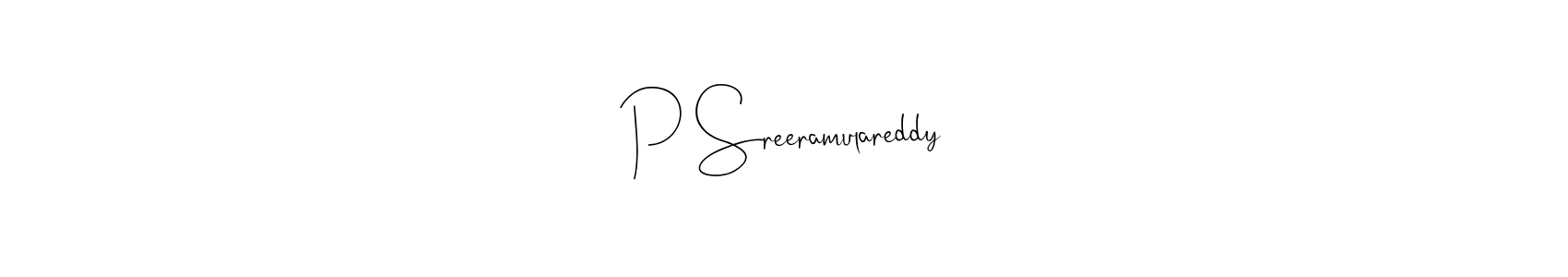 You can use this online signature creator to create a handwritten signature for the name P Sreeramulareddy. This is the best online autograph maker. P Sreeramulareddy signature style 4 images and pictures png