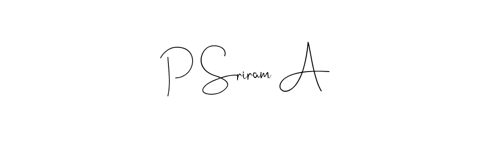 This is the best signature style for the P Sriram A name. Also you like these signature font (Andilay-7BmLP). Mix name signature. P Sriram A signature style 4 images and pictures png