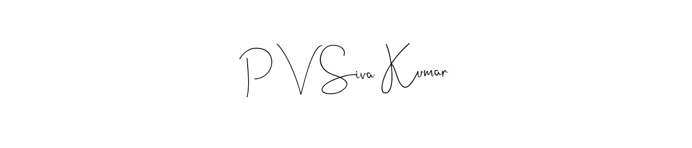 You should practise on your own different ways (Andilay-7BmLP) to write your name (P V Siva Kumar) in signature. don't let someone else do it for you. P V Siva Kumar signature style 4 images and pictures png