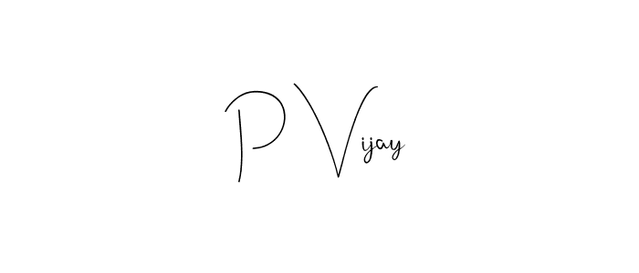 How to make P Vijay name signature. Use Andilay-7BmLP style for creating short signs online. This is the latest handwritten sign. P Vijay signature style 4 images and pictures png