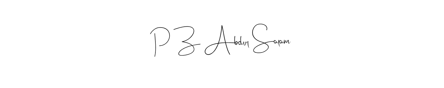 It looks lik you need a new signature style for name P Z Abdul Salam. Design unique handwritten (Andilay-7BmLP) signature with our free signature maker in just a few clicks. P Z Abdul Salam signature style 4 images and pictures png