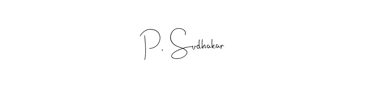 Make a beautiful signature design for name P.  Sudhakar. Use this online signature maker to create a handwritten signature for free. P.  Sudhakar signature style 4 images and pictures png