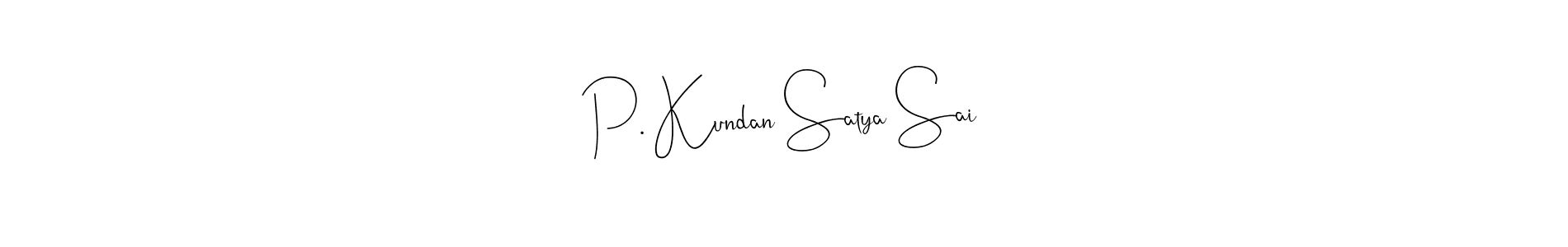 Similarly Andilay-7BmLP is the best handwritten signature design. Signature creator online .You can use it as an online autograph creator for name P. Kundan Satya Sai. P. Kundan Satya Sai signature style 4 images and pictures png