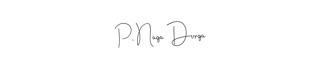 Also You can easily find your signature by using the search form. We will create P. Naga Durga name handwritten signature images for you free of cost using Andilay-7BmLP sign style. P. Naga Durga signature style 4 images and pictures png