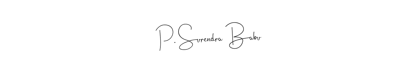 Also You can easily find your signature by using the search form. We will create P. Surendra Babu name handwritten signature images for you free of cost using Andilay-7BmLP sign style. P. Surendra Babu signature style 4 images and pictures png