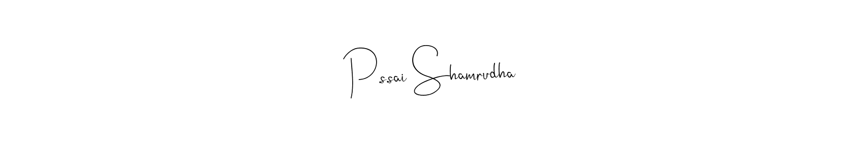 Also You can easily find your signature by using the search form. We will create P.s.sai Shamrudha name handwritten signature images for you free of cost using Andilay-7BmLP sign style. P.s.sai Shamrudha signature style 4 images and pictures png