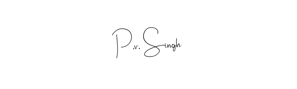 How to Draw P.v. Singh signature style? Andilay-7BmLP is a latest design signature styles for name P.v. Singh. P.v. Singh signature style 4 images and pictures png