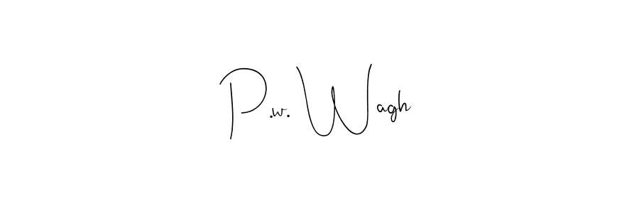 This is the best signature style for the P.w. Wagh name. Also you like these signature font (Andilay-7BmLP). Mix name signature. P.w. Wagh signature style 4 images and pictures png