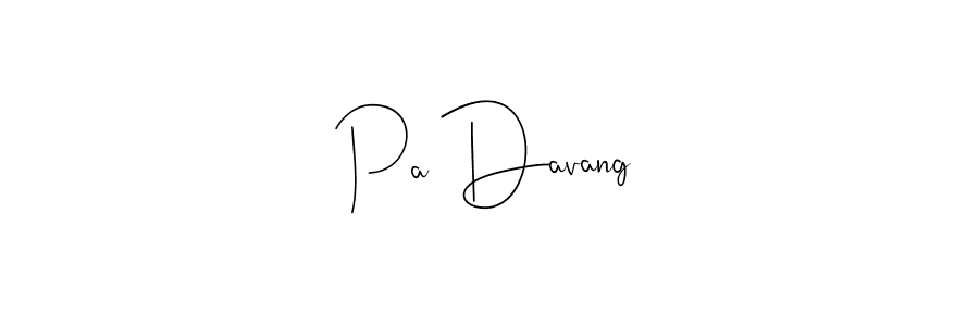 This is the best signature style for the Pa Davang name. Also you like these signature font (Andilay-7BmLP). Mix name signature. Pa Davang signature style 4 images and pictures png