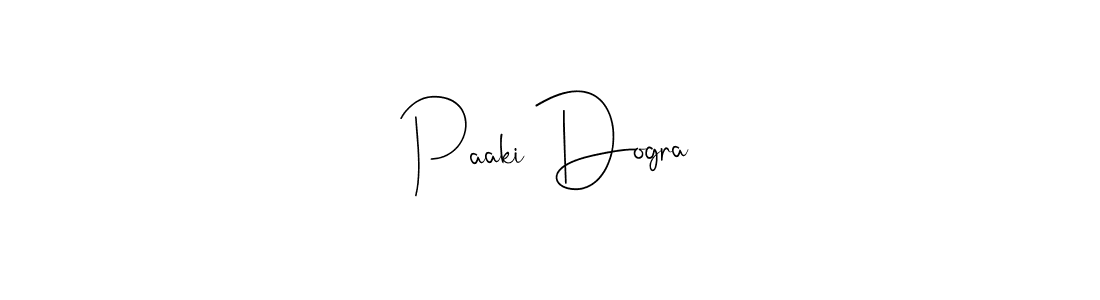 How to make Paaki Dogra signature? Andilay-7BmLP is a professional autograph style. Create handwritten signature for Paaki Dogra name. Paaki Dogra signature style 4 images and pictures png