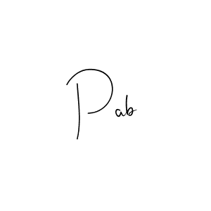 Make a beautiful signature design for name Pab. With this signature (Andilay-7BmLP) style, you can create a handwritten signature for free. Pab signature style 4 images and pictures png