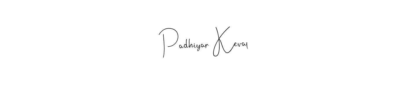 How to make Padhiyar Keval name signature. Use Andilay-7BmLP style for creating short signs online. This is the latest handwritten sign. Padhiyar Keval signature style 4 images and pictures png