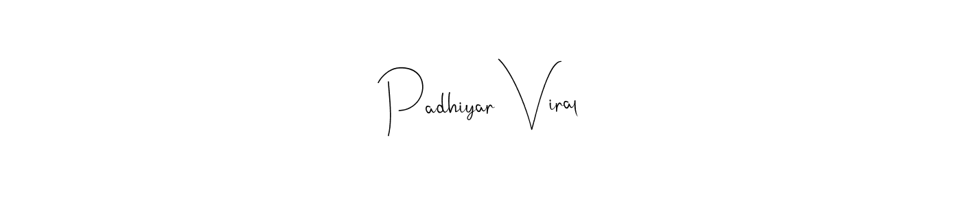How to make Padhiyar Viral signature? Andilay-7BmLP is a professional autograph style. Create handwritten signature for Padhiyar Viral name. Padhiyar Viral signature style 4 images and pictures png