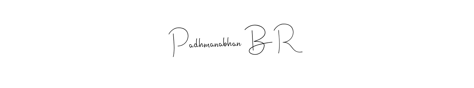 The best way (Andilay-7BmLP) to make a short signature is to pick only two or three words in your name. The name Padhmanabhan B R include a total of six letters. For converting this name. Padhmanabhan B R signature style 4 images and pictures png