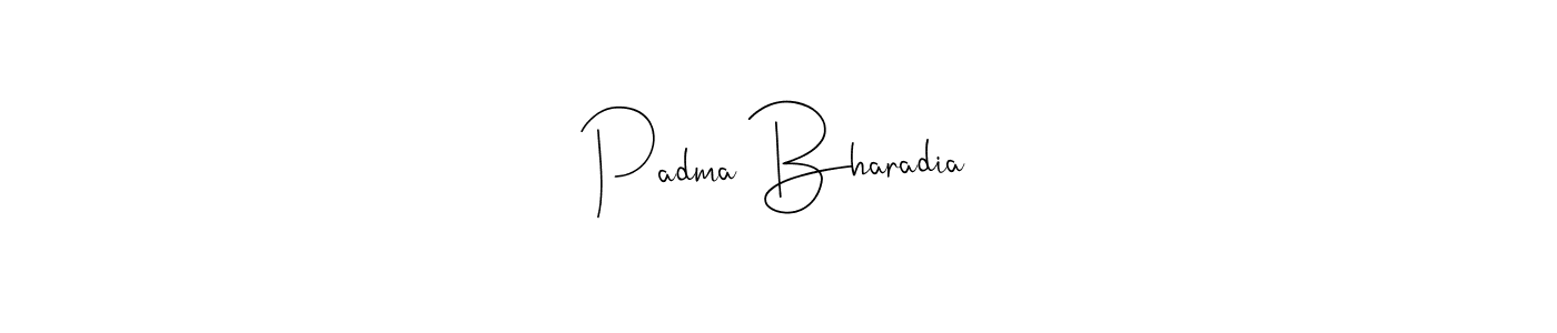 Also You can easily find your signature by using the search form. We will create Padma Bharadia name handwritten signature images for you free of cost using Andilay-7BmLP sign style. Padma Bharadia signature style 4 images and pictures png