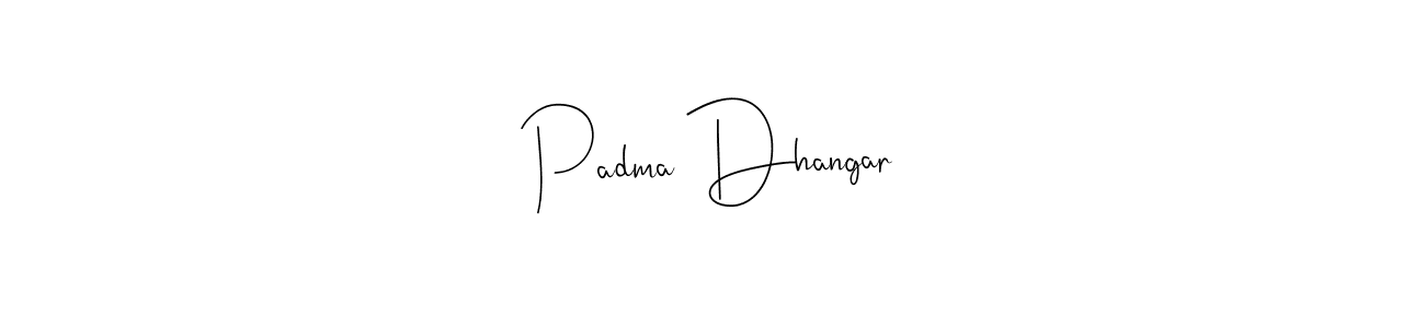 Design your own signature with our free online signature maker. With this signature software, you can create a handwritten (Andilay-7BmLP) signature for name Padma Dhangar. Padma Dhangar signature style 4 images and pictures png