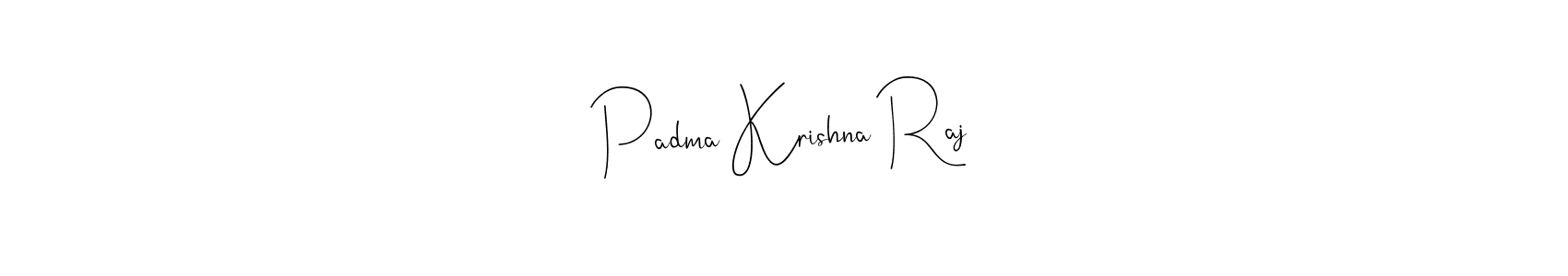 Make a beautiful signature design for name Padma Krishna Raj. With this signature (Andilay-7BmLP) style, you can create a handwritten signature for free. Padma Krishna Raj signature style 4 images and pictures png