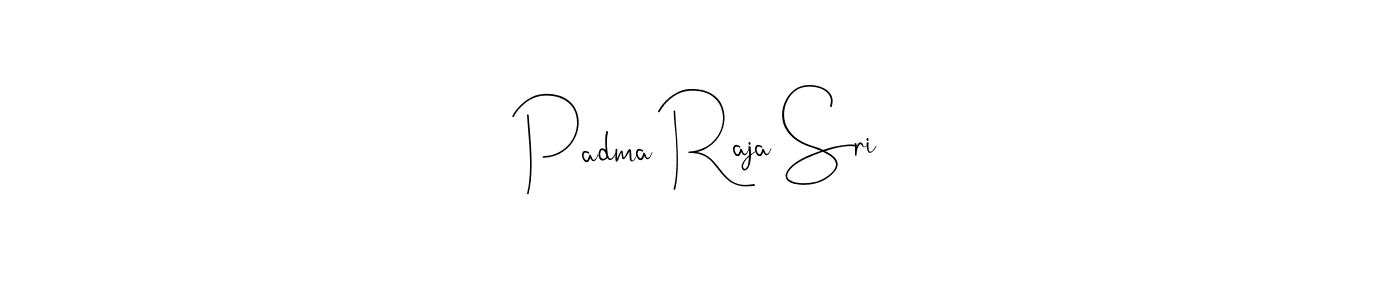 How to make Padma Raja Sri name signature. Use Andilay-7BmLP style for creating short signs online. This is the latest handwritten sign. Padma Raja Sri signature style 4 images and pictures png