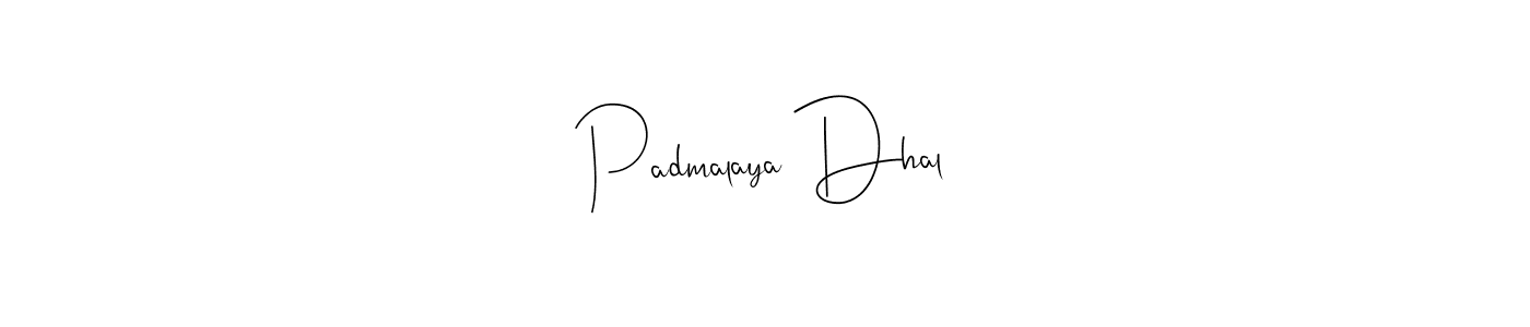 How to make Padmalaya Dhal name signature. Use Andilay-7BmLP style for creating short signs online. This is the latest handwritten sign. Padmalaya Dhal signature style 4 images and pictures png