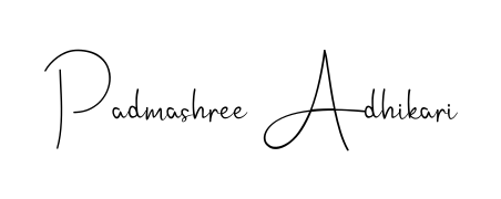 Personalize your online presence with Padmashree Adhikari signature rendered in elegant Andilay-7BmLP font. Great for website footers and blogs. Padmashree Adhikari signature style 4 images and pictures png