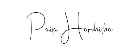 Give your name Paila Harshitha an exquisite flair with the Andilay-7BmLP script font. Ideal for contracts, resumes, and formal letterheads. Paila Harshitha signature style 4 images and pictures png