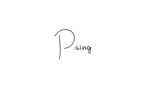 How to make Paing signature? Andilay-7BmLP is a professional autograph style. Create handwritten signature for Paing name. Paing signature style 4 images and pictures png