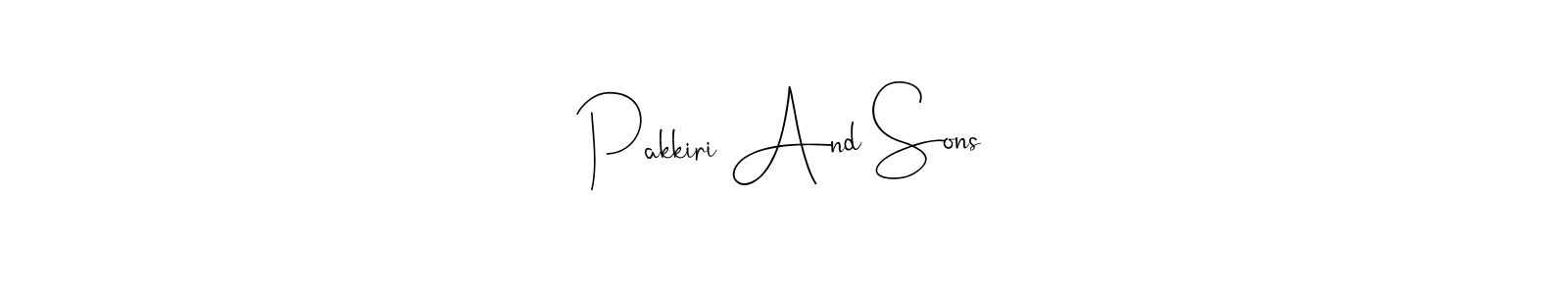 Design your own signature with our free online signature maker. With this signature software, you can create a handwritten (Andilay-7BmLP) signature for name Pakkiri And Sons. Pakkiri And Sons signature style 4 images and pictures png