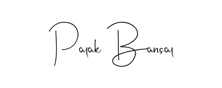 Designed for modern professionals: Palak Bansal name signature crafted with Andilay-7BmLP script. Ready for digital PDF workflows. Palak Bansal signature style 4 images and pictures png