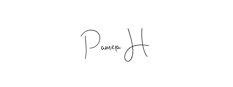 Make a beautiful signature design for name Pamela H. Use this online signature maker to create a handwritten signature for free. Pamela H signature style 4 images and pictures png