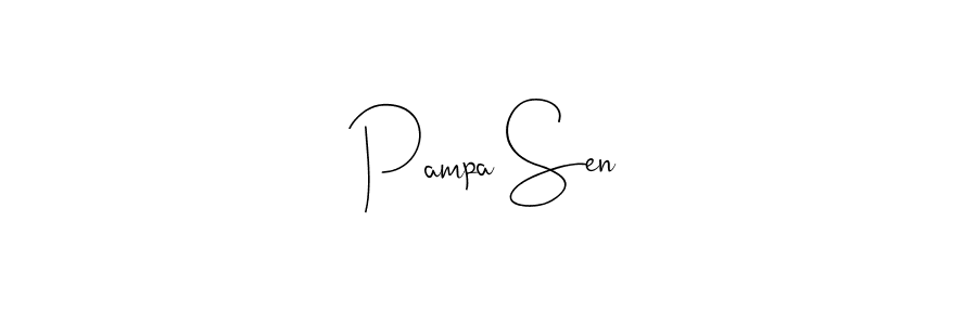 Create a beautiful signature design for name Pampa Sen. With this signature (Andilay-7BmLP) fonts, you can make a handwritten signature for free. Pampa Sen signature style 4 images and pictures png