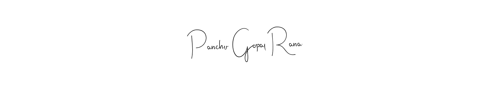 The best way (Andilay-7BmLP) to make a short signature is to pick only two or three words in your name. The name Panchu Gopal Rana include a total of six letters. For converting this name. Panchu Gopal Rana signature style 4 images and pictures png