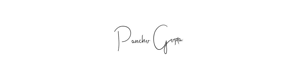 The best way (Andilay-7BmLP) to make a short signature is to pick only two or three words in your name. The name Panchu Gupta include a total of six letters. For converting this name. Panchu Gupta signature style 4 images and pictures png