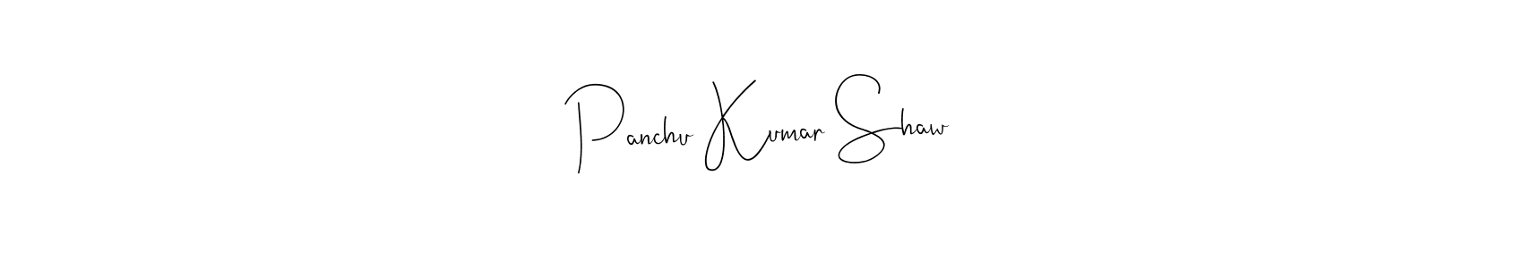 Use a signature maker to create a handwritten signature online. With this signature software, you can design (Andilay-7BmLP) your own signature for name Panchu Kumar Shaw. Panchu Kumar Shaw signature style 4 images and pictures png