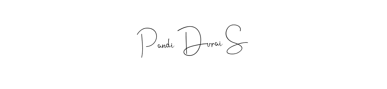 Andilay-7BmLP is a professional signature style that is perfect for those who want to add a touch of class to their signature. It is also a great choice for those who want to make their signature more unique. Get Pandi Durai S name to fancy signature for free. Pandi Durai S signature style 4 images and pictures png