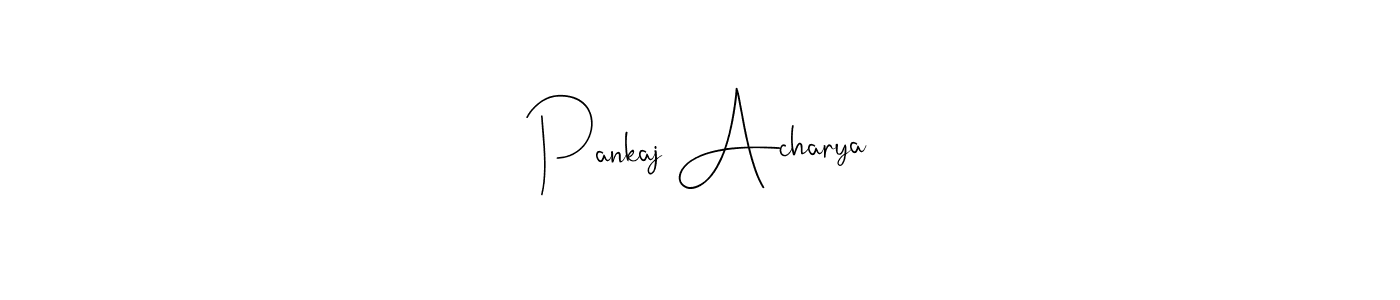 Design your own signature with our free online signature maker. With this signature software, you can create a handwritten (Andilay-7BmLP) signature for name Pankaj Acharya. Pankaj Acharya signature style 4 images and pictures png
