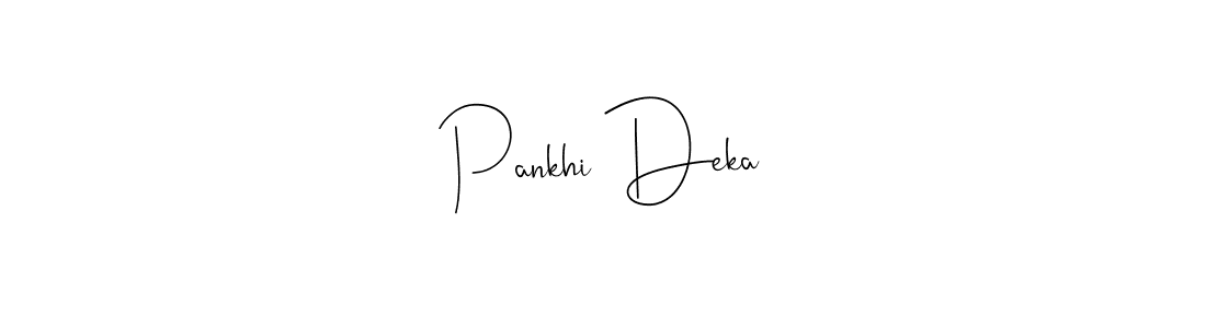 You should practise on your own different ways (Andilay-7BmLP) to write your name (Pankhi Deka) in signature. don't let someone else do it for you. Pankhi Deka signature style 4 images and pictures png