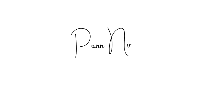 You should practise on your own different ways (Andilay-7BmLP) to write your name (Pann Nu) in signature. don't let someone else do it for you. Pann Nu signature style 4 images and pictures png