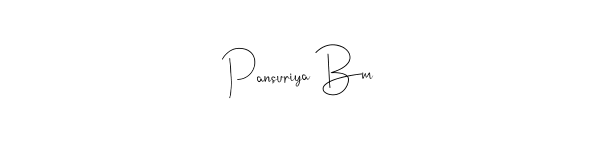 You should practise on your own different ways (Andilay-7BmLP) to write your name (Pansuriya Bm) in signature. don't let someone else do it for you. Pansuriya Bm signature style 4 images and pictures png