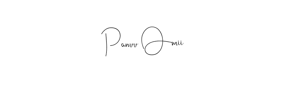 How to make Panuu Omii name signature. Use Andilay-7BmLP style for creating short signs online. This is the latest handwritten sign. Panuu Omii signature style 4 images and pictures png