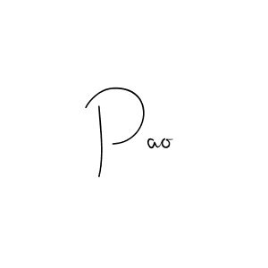 The best way (Andilay-7BmLP) to make a short signature is to pick only two or three words in your name. The name Pao include a total of six letters. For converting this name. Pao signature style 4 images and pictures png