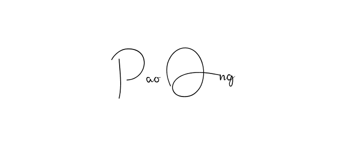 The best way (Andilay-7BmLP) to make a short signature is to pick only two or three words in your name. The name Pao Ong include a total of six letters. For converting this name. Pao Ong signature style 4 images and pictures png