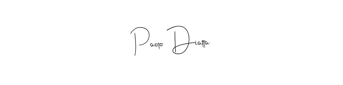 Make a beautiful signature design for name Paolo Diatta. With this signature (Andilay-7BmLP) style, you can create a handwritten signature for free. Paolo Diatta signature style 4 images and pictures png