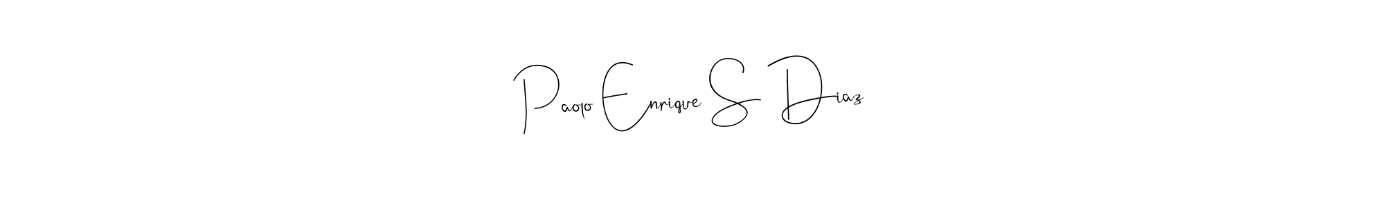 Similarly Andilay-7BmLP is the best handwritten signature design. Signature creator online .You can use it as an online autograph creator for name Paolo Enrique S Diaz. Paolo Enrique S Diaz signature style 4 images and pictures png