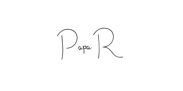 The best way (Andilay-7BmLP) to make a short signature is to pick only two or three words in your name. The name Papa R include a total of six letters. For converting this name. Papa R signature style 4 images and pictures png