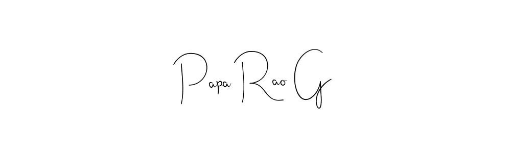 Create a beautiful signature design for name Papa Rao G. With this signature (Andilay-7BmLP) fonts, you can make a handwritten signature for free. Papa Rao G signature style 4 images and pictures png