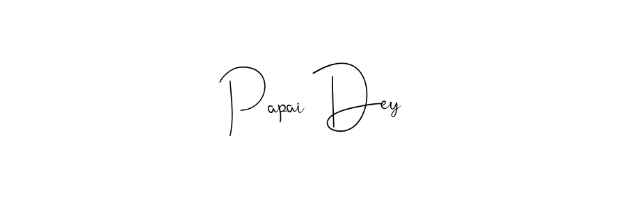 How to make Papai Dey name signature. Use Andilay-7BmLP style for creating short signs online. This is the latest handwritten sign. Papai Dey signature style 4 images and pictures png