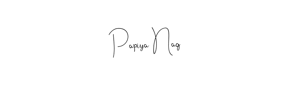 Make a beautiful signature design for name Papiya Nag. With this signature (Andilay-7BmLP) style, you can create a handwritten signature for free. Papiya Nag signature style 4 images and pictures png