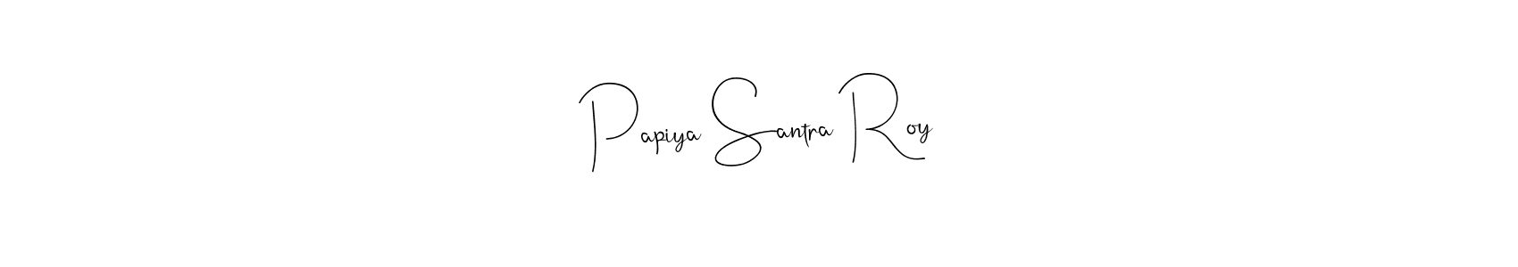Also You can easily find your signature by using the search form. We will create Papiya Santra Roy name handwritten signature images for you free of cost using Andilay-7BmLP sign style. Papiya Santra Roy signature style 4 images and pictures png