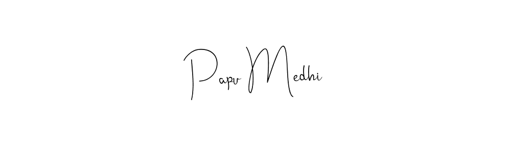 Papu Medhi stylish signature style. Best Handwritten Sign (Andilay-7BmLP) for my name. Handwritten Signature Collection Ideas for my name Papu Medhi. Papu Medhi signature style 4 images and pictures png